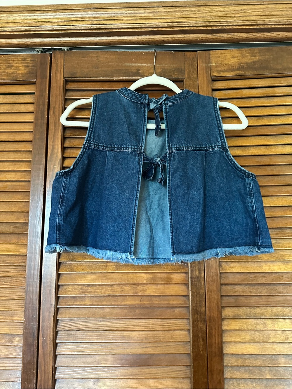 Pilcro for Anthropologie Denim Tie Back Crop Top size medium - Picture 9 of 12